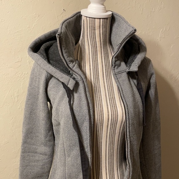 ROXY Herringbone Coat with Detachable Hood - Picture 2 of 3